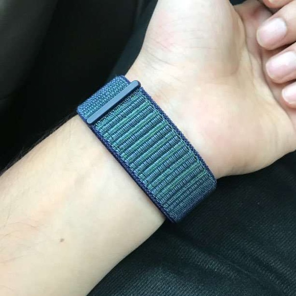 NEW Blue Green Sport Loop BAND For Apple Watch - Picture 4 of 4